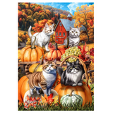‘Pumpkin Patch Cats’ Decorative Flag