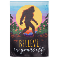 ‘Big Foot Believe in Yourself’ Decorative Flag