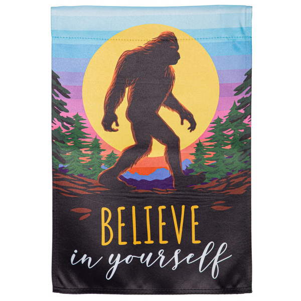 ‘Big Foot Believe in Yourself’ Decorative Flag