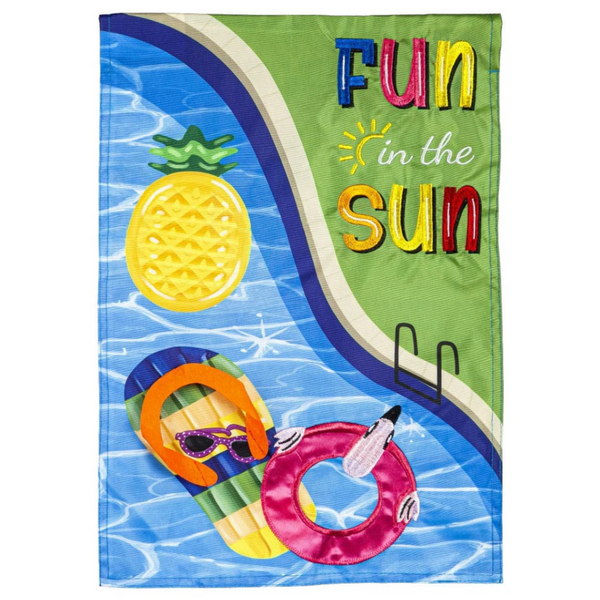 ‘Fun in the Sun Pool Day’ Decorative Flag