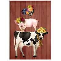 ‘Fall Farm Stack’ Decorative Flag