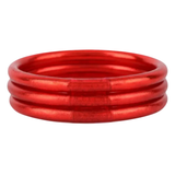 BuDha Girl,Crimson All Weather Bangle Set/3