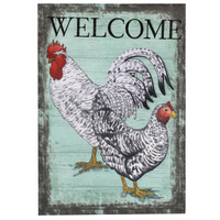 ‘Welcome Rooster’ Decorative Flag
