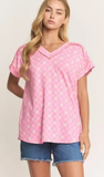 HEIMISH Dolman Short Sleeve Top in PINK