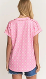 HEIMISH Dolman Short Sleeve Top in PINK