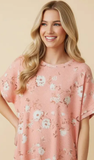 HEIMISH Round Neck Top in Coral