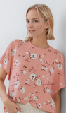HEIMISH Round Neck Top in Coral