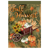 ‘Fall Harvest Wheelbarrow’ Decorative Flag