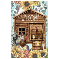 ‘Welcome to the Chicken Coop’ Decorative Flag