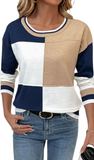 LOVESOFT, ColorBlock Knit Pullover Top