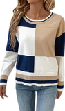 LOVESOFT, ColorBlock Knit Pullover Top