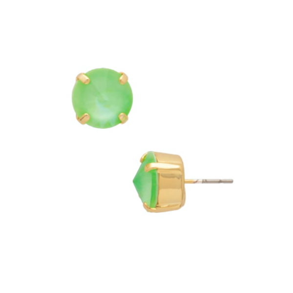 Sorrelli London Stud Earrings in Electric Green