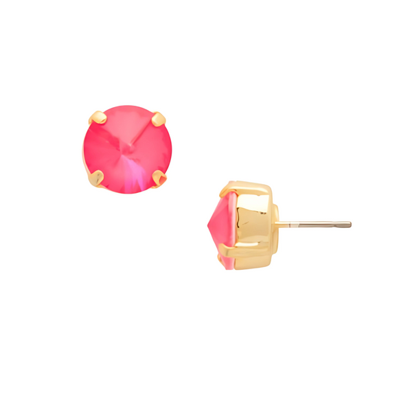 Sorrelli London Stud Earrings in Electric Pink
