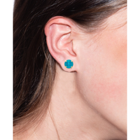 Sorrelli London Stud Earrings in Caribbean Blue Opal