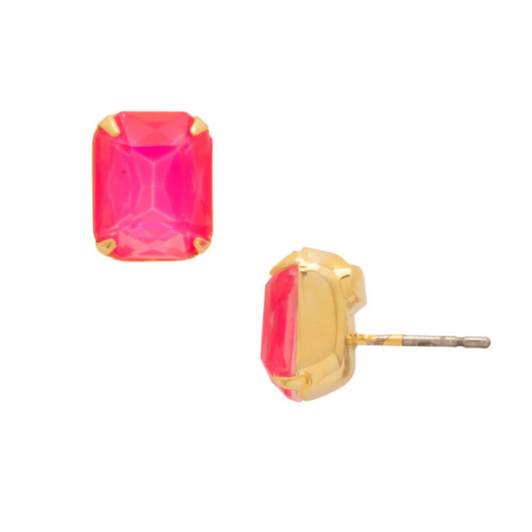 Sorrelli Octavia Stud Earrings in Electric Pink
