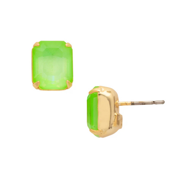 Sorrelli Octavia Stud Earrings in Electric Green