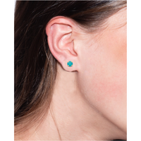 Sorrelli Simple Stud Earrings in Caribbean Blue Opal