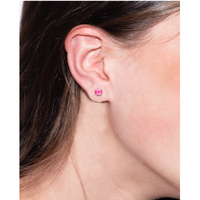 Sorrelli Simple Stud Earrings in Electric Pink