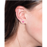 Sorrelli Simple Stud Earrings in Electric Pink