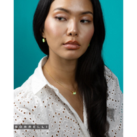 Sorrelli Octavia Dangle Earrings in Electric Green