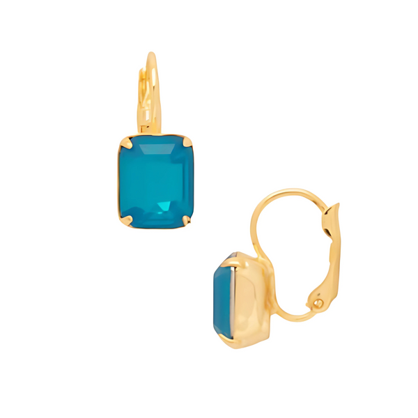 Sorrelli Octavia Dangle Earrings in Caribbean Blue Opal