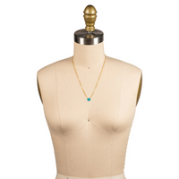 Sorrelli Octavia Single Crystal Pendant Necklace in Caribbean Blue Opal