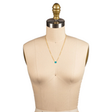 Sorrelli Octavia Single Crystal Pendant Necklace in Caribbean Blue Opal
