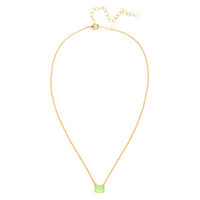 Sorrelli Octavia Single Crystal Pendant Necklace in Electric Green