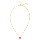 Sorrelli Octavia Single Crystal Pendant Necklace in Electric Pink