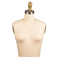 Sorrelli Octavia Single Crystal Pendant Necklace in Electric Green