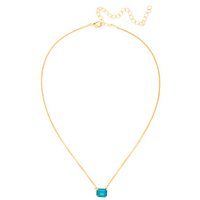Sorrelli Octavia Single Crystal Pendant Necklace in Caribbean Blue Opal