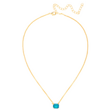 Sorrelli Octavia Single Crystal Pendant Necklace in Caribbean Blue Opal