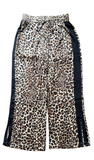 JODIFL Leopard Pants with Contrast Side Hem, Assorted Colors