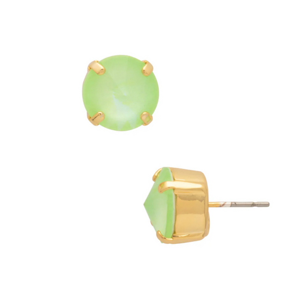 Sorrelli London Stud Earrings in Lime Green Delite