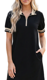 FW, Preppy Short Sleeve Polo Dress