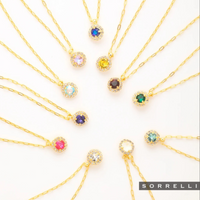Sorrelli Haute Halo Pendant Necklace in Aqua Aurora Borealis