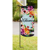 ‘Stripes & Flowers’ Decorative Banner Flag