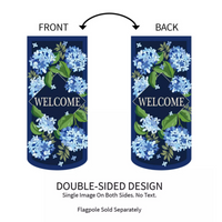 ‘Hydrangea Welcome’ Decorative Banner Flag