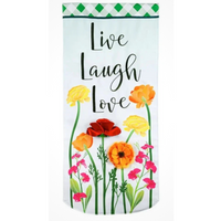 ‘Live Laugh Love’ Decorative Banner Flag