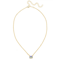 Sorrelli Octavia Single Crystal Pendant Necklace in Crystal Aurora Borealis