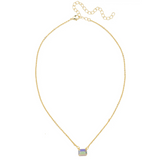 Sorrelli Octavia Single Crystal Pendant Necklace in Crystal Aurora Borealis