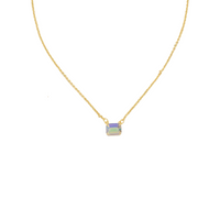 Sorrelli Octavia Single Crystal Pendant Necklace in Crystal Aurora Borealis