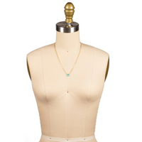 Sorrelli Octavia Single Crystal Pendant Necklace in Summer Blue Delite