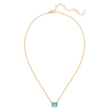 Sorrelli Octavia Single Crystal Pendant Necklace in Summer Blue Delite