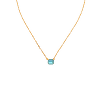 Sorrelli Octavia Single Crystal Pendant Necklace in Summer Blue Delite