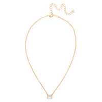 Sorrelli Octavia Single Crystal Pendant Necklace in Ultra White