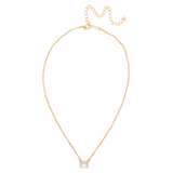 Sorrelli Octavia Single Crystal Pendant Necklace in Ultra White