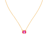 Sorrelli Octavia Single Crystal Pendant Necklace in Red Carpet