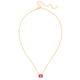 Sorrelli Octavia Single Crystal Pendant Necklace in Red Carpet