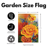 ‘Mariposa Melody Burlap’ Decorative Flag